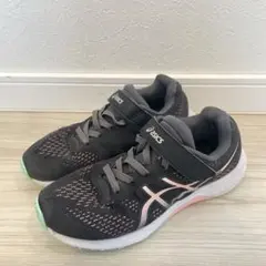 asics キッズスニーカー 20cm レーザービーム ブラック/ミント