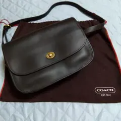 【希少品＆美品】オールドコーチ   ターンロック レザー ショルダーバッグ