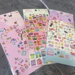 【当時物・希少品】平成レトロオシャレシールまとめ売り3セット★