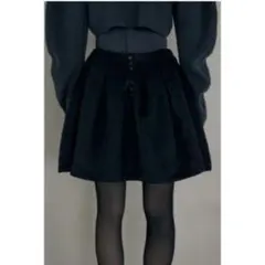 【未使用】M_MOUSSY タックミニスカート　ブラック