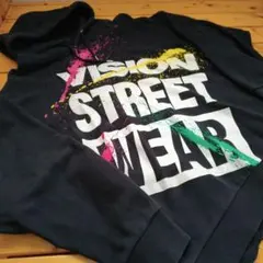 VISION STREET WEAR フード付きパーカー ブラック