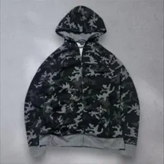 ポロラルフローレン カモ 迷彩 ジップパーカー XL y2k archive