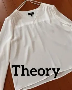 【美品】Theory とろみ　シフォンブラウス　長袖のサムネイル