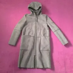 ZARA BASIC フード付きムートンコート　sサイズ程度