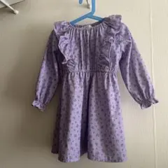 紫色フリルワンピース サイズ100