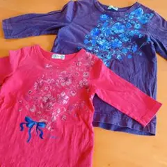 hakka kids 花柄七分袖 シャツ 2枚セットのサムネイル