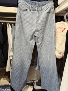 ストライプデザイン デニムパンツ