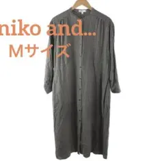 niko and... チェック柄　シャツワンピース