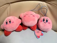 星のカービィ ぬいぐるみ 3体セット★ゴムストラップ付き