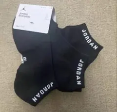 【未使用品】JORDAN エブリデイノーショウソックス BLK 3足セット