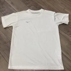 MIZUNO ホワイト ポリエステル Tシャツ 半袖