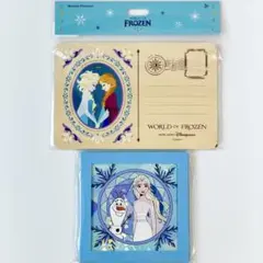 アナ雪　木製　ポストカード　卓上　ポストカードセット　ワールドオブフローズン