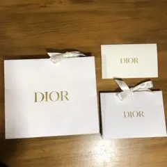 Christian Dior ショップバック 紙袋 ギフト包装 リボン 封筒