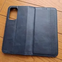 ネイビー 手帳型ケース チェック柄