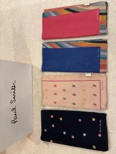 【新品未使用】ポールスミス Paul Smith ハンカチ 4枚セット 箱付き