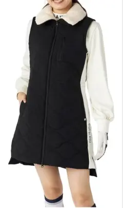 【美品】FILA ゴルフ ワンピースベスト 中綿ワンピース蓄熱 保温 撥水