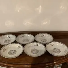 日本陶器会社 オールドノリタケ ノリタケ 花柄装飾の陶器皿6枚セット