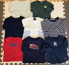 保育園着 ロンT 長袖Tシャツ 男の子 8点セット