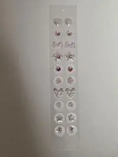 ピンク天然石×リボン 耳つぼジュエリー ハンドメイド