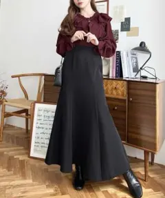 【Lサイズ】カットジョーゼットマーメイドフレアスカート
