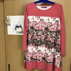 ピーターさんデザイン❣️お値下げします❣️SHINNOSUKE 花柄五分袖チュニック