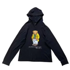 ポロラルフローレン ポロベアー フード ロンT XL 18-20 紺 ボーイズ