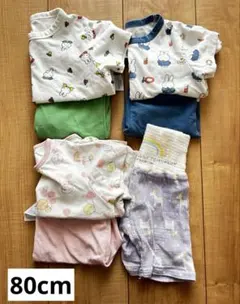 UNIQLO 半袖　ベビーパジャマセット 80cm まとめ売り