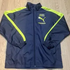 Puma スポーツジャケット ナイロンジャンパー ネイビー/イエロー 160cm