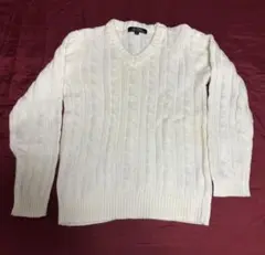 JILL BLAZE ケーブルニット Vネックセーター M