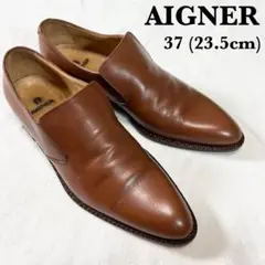 【美品】AIGNER ローファー　スリッポン　本革　Vibram 23.5cmのサムネイル