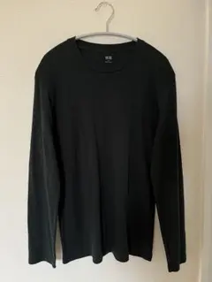 【値下げ中】ユニクロ　長袖カットソー ダークグリーン　メンズMサイズ