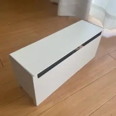 コード収納　スチールタップ収納箱フラップ式　ホワイトグレー