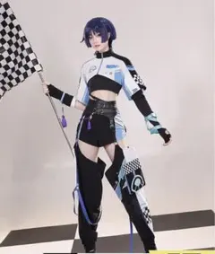 放浪者　三分妄想　Mサイズ　靴+ウィッグ付 三分妄想 原神 放浪者 セット(ウィッグ付き)Mサイズ 即日発送