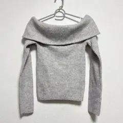 H＆M ニット オフショル ベージュ系 XSサイズ