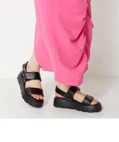 ORiental TRaffic パデットダブルベルト厚底サンダルのサムネイル