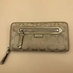 SG2990B COACH コーチ 長財布 ラウンドファスナー ベージュ