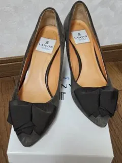 LANVIN en Bleu リボンモチーフ パンプス 23.5cm