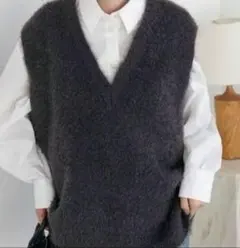 値下げしました☆ Discoat ディスコート フェザーヤーンチュニックベスト