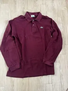 LACOSTE / バーガンディ 長袖ポロシャツ サイズ5