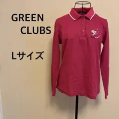 【GREEN CLUBS】レディース/長袖/ポロシャツ/ピンク/スパンコールのサムネイル