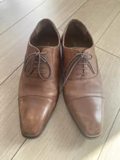 ブラウンレザー ドレスシューズ レースアップ