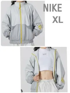 NIKE XLサイズ レディース ウーブンジャケット ライトグレー