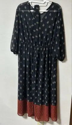moussy✴︎マウジーシフォン風七分袖ワンピース　羽織り　Sサイズのサムネイル