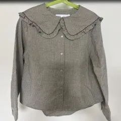 ZARA チェックブラウス
