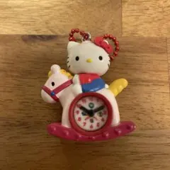ハローキティ なつかしアイテムミニチュアコレクション 木馬の目覚まし時計