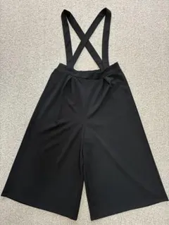 サロペット　ワイドパンツ　ブラック　L