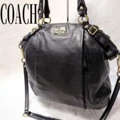 COACH コーチ マディソン 18641 2WAY ショルダーバッグ 黒 革