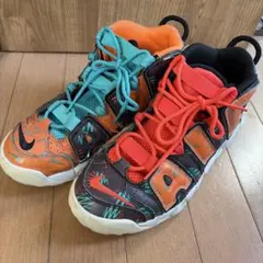 Nike AIR モアアップテンポ スニーカー オレンジ/青/赤/黒