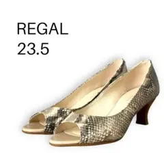 【極美品】REGAL リーガル　プラチナム　F72L オープントゥ　23.5のサムネイル