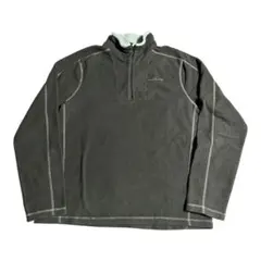 EDDIE BAUER ハーフジップフリース　モカブラウン Lサイズ